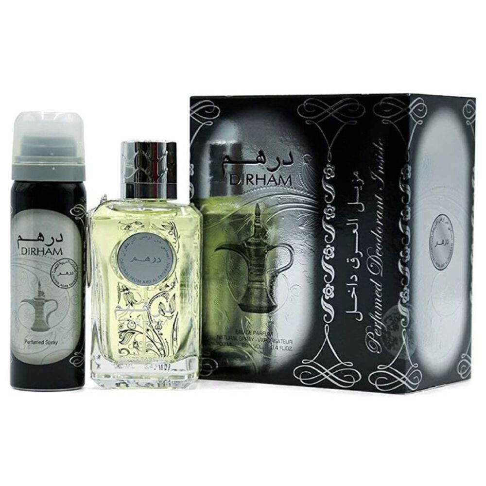 Ard Al Zaafaran Dirham Gift Set  for Unisex (3.4 EDP Spr + 1.6 DEO) - New